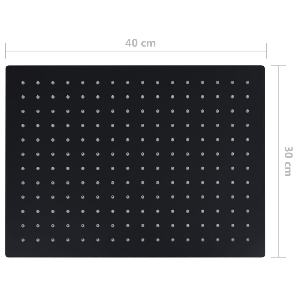 Regendouchekop vierkant 30x30 cm roestvrij staal zwart