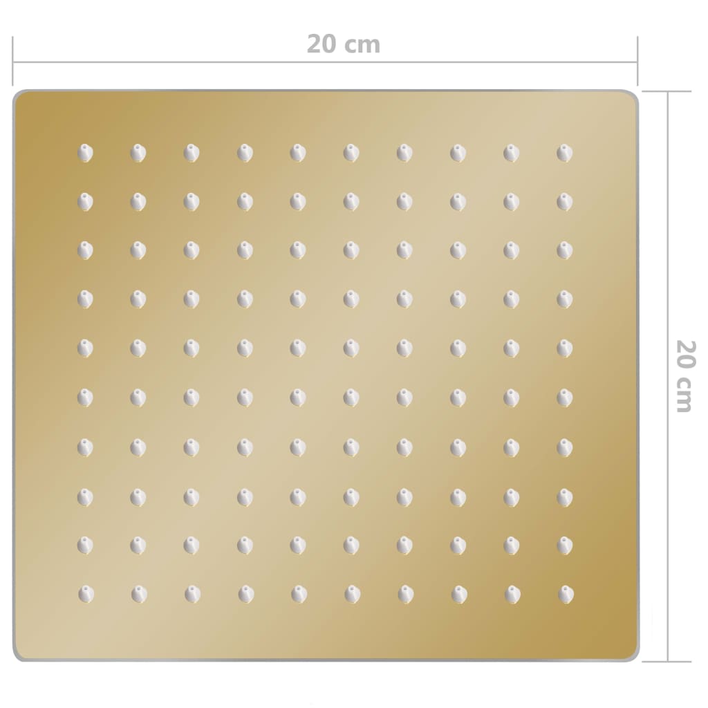 Regendouchekop rond 40 cm roestvrij staal goudkleurig