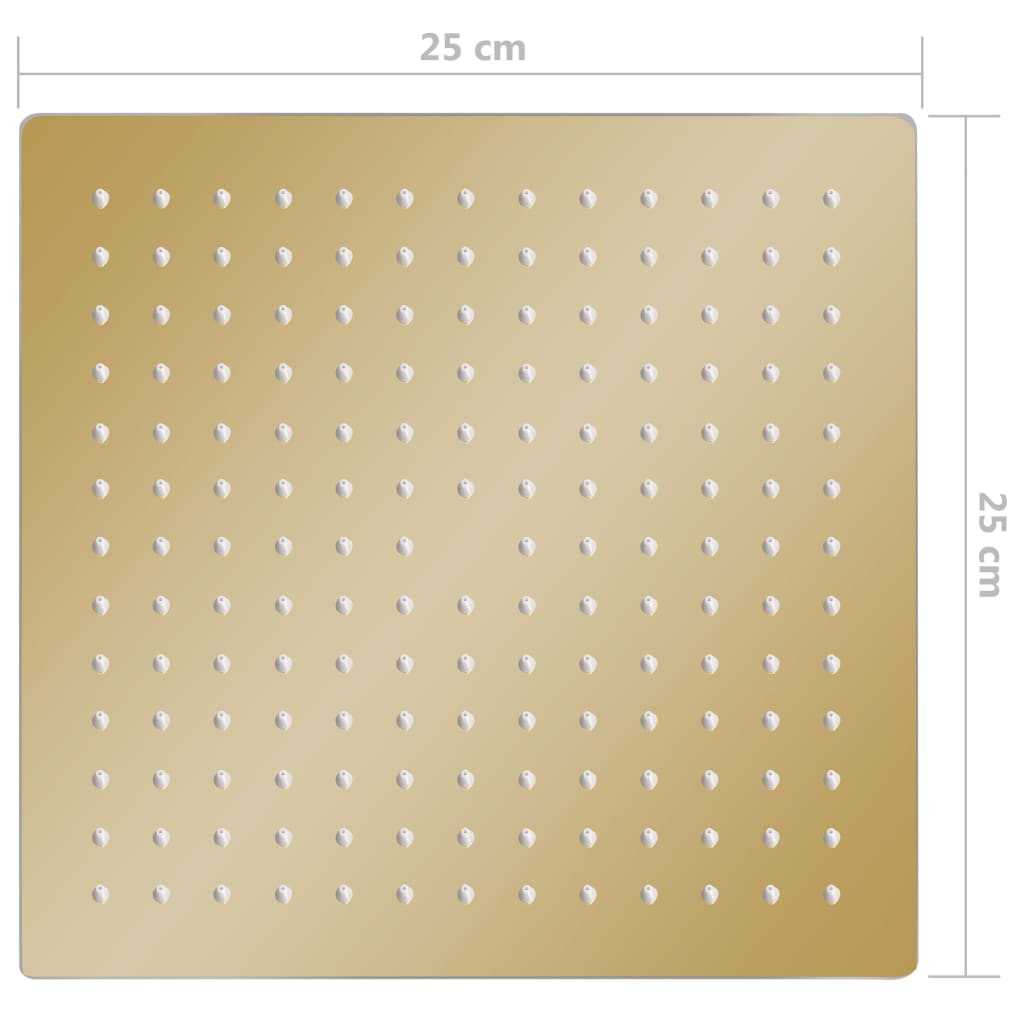 Regendouchekop rond 40 cm roestvrij staal goudkleurig