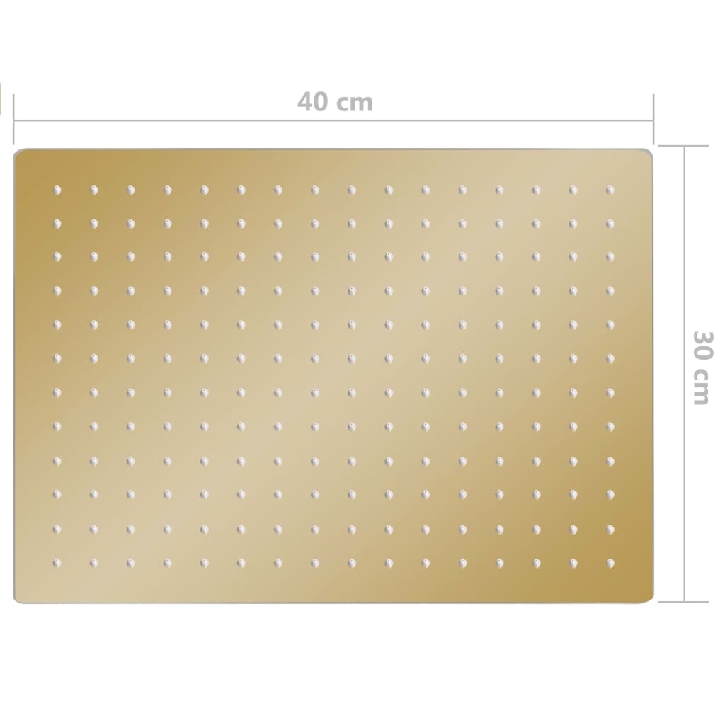 Regendouchekop rond 40 cm roestvrij staal goudkleurig