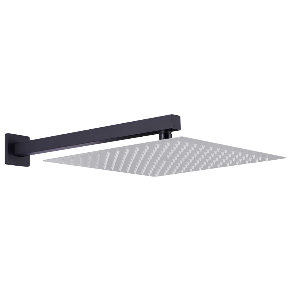 Bras de douche carré 40 cm inox 201 noir