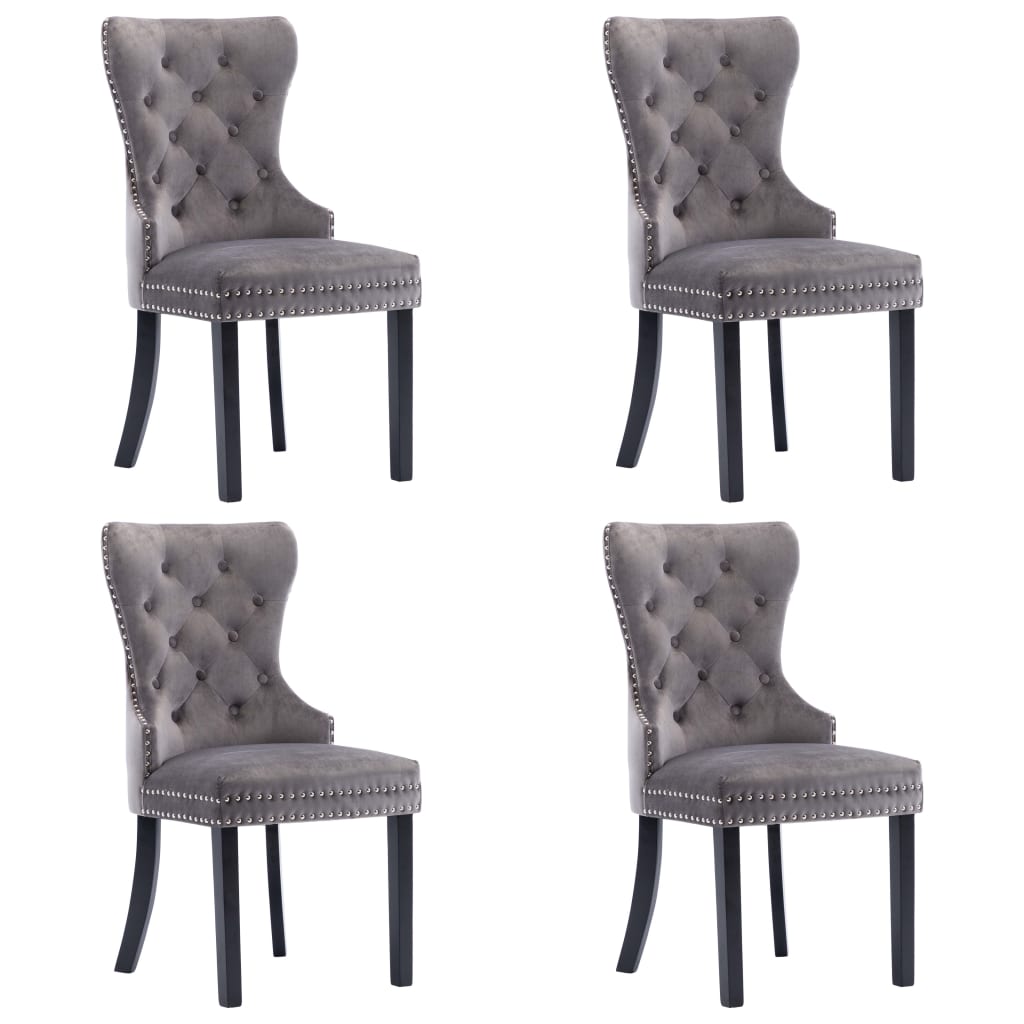 Chaises de salle à manger 6 pcs velours