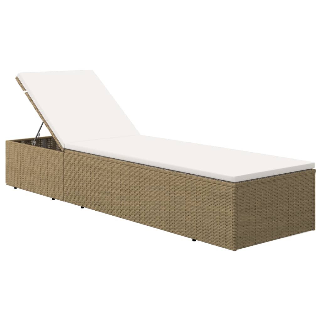 Chaise longue en poly rotin