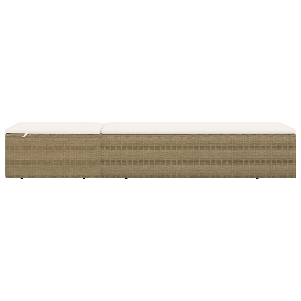 Chaise longue en poly rotin