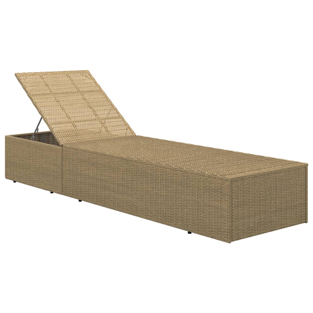 Chaise longue en poly rotin