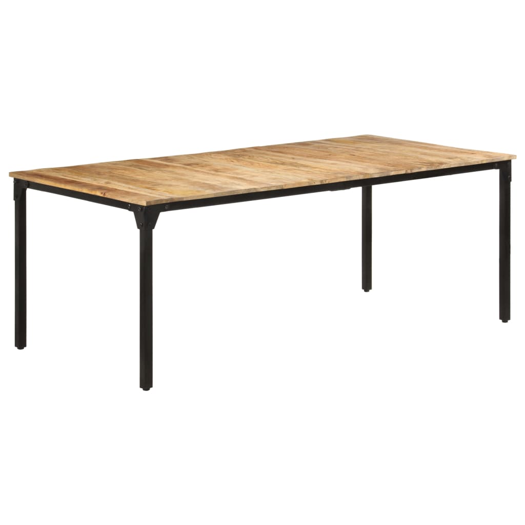 Eettafel 220x100x76 cm ruw mangohout