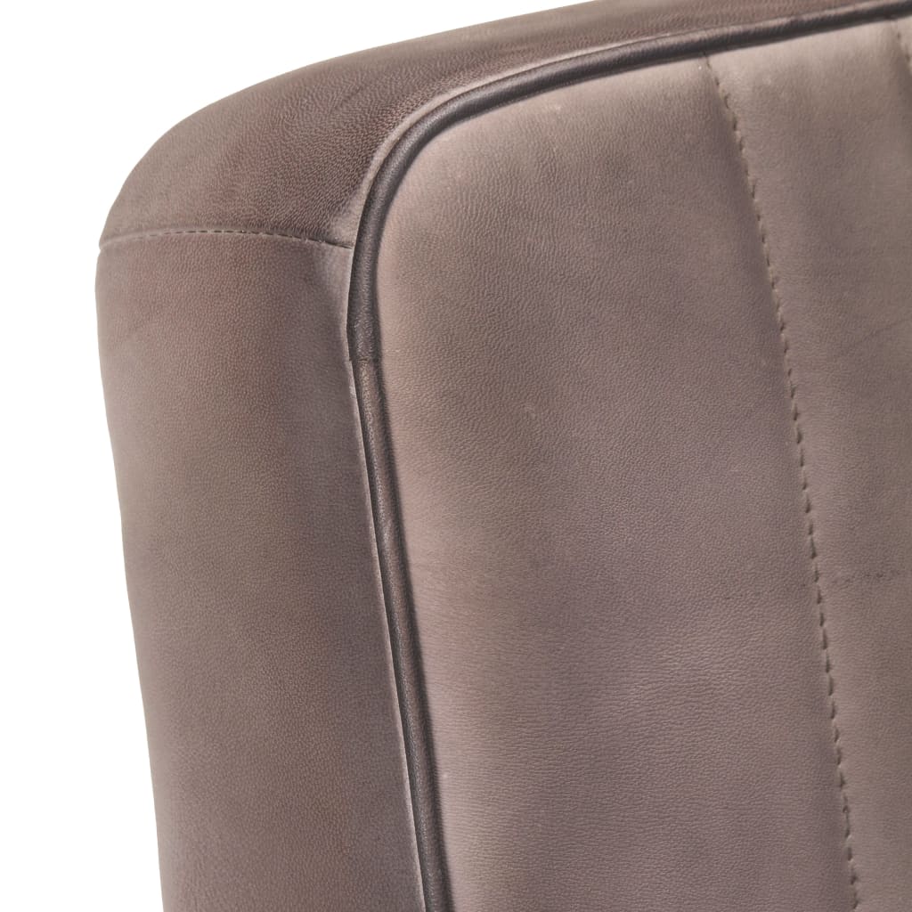 Fauteuil en cuir véritable marron