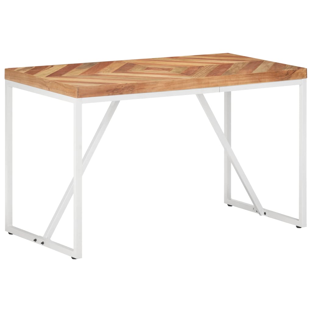 Table à manger 120x60x76 cm en bois d'acacia massif et manguier