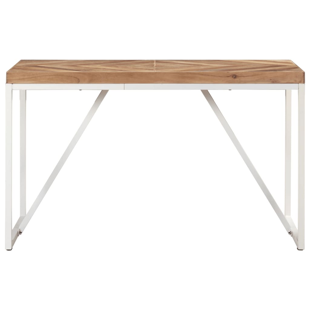 Table à manger 120x60x76 cm en bois d'acacia massif et bois de manguier