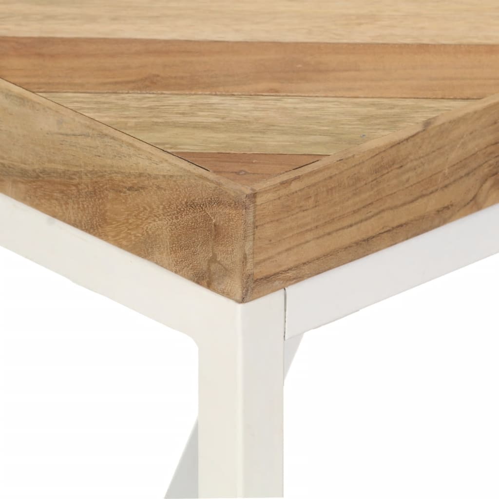 Table à manger 120x60x76 cm en bois d'acacia massif et bois de manguier