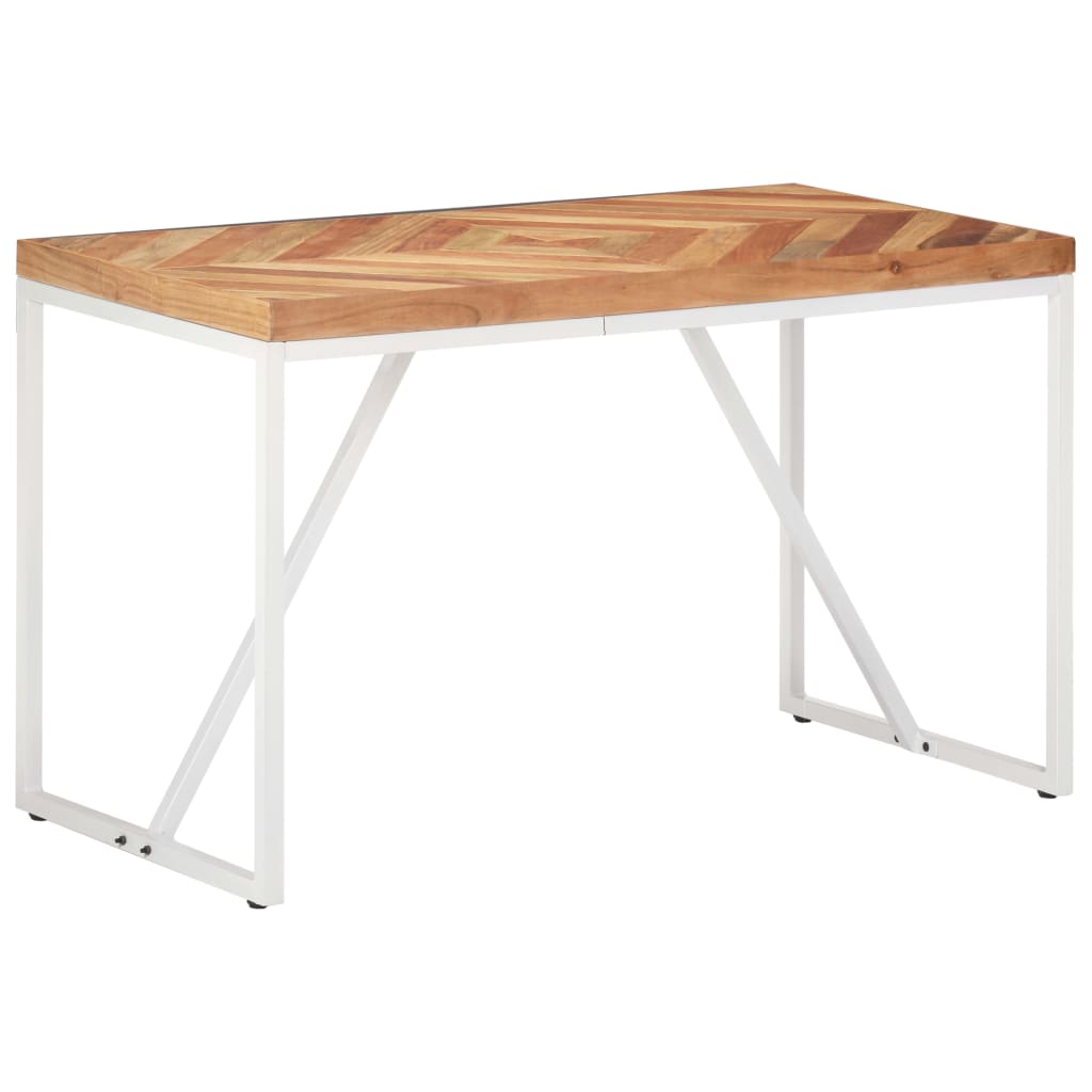 Table à manger 120x60x76 cm en bois d'acacia massif et manguier