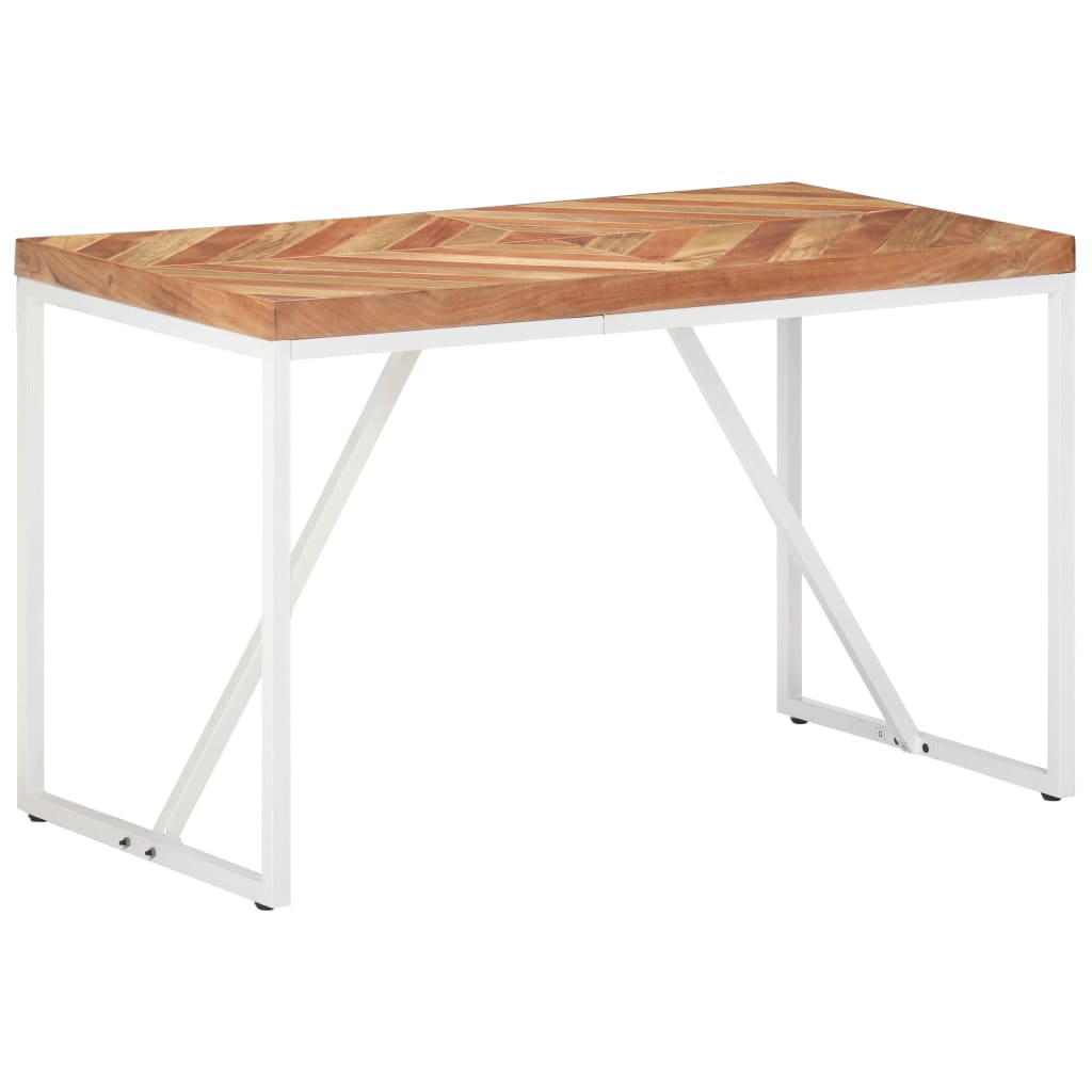 Table à manger 120x60x76 cm en bois d'acacia massif et manguier