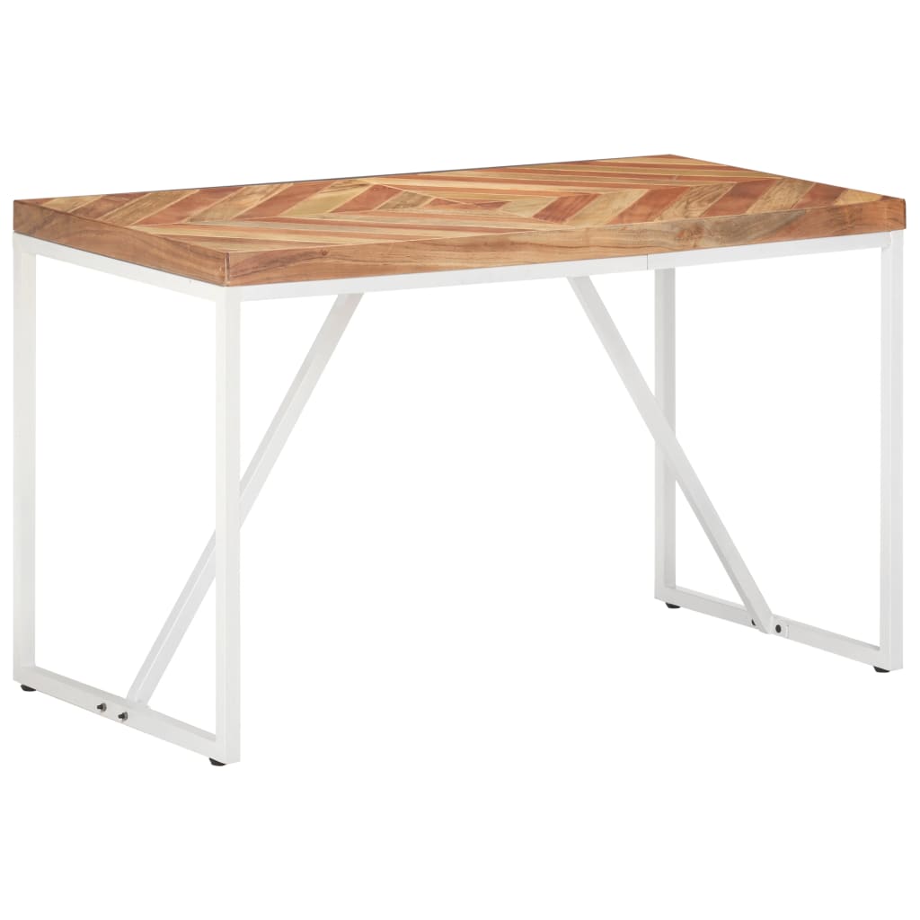 Table à manger 120x60x76 cm en bois d'acacia massif et manguier