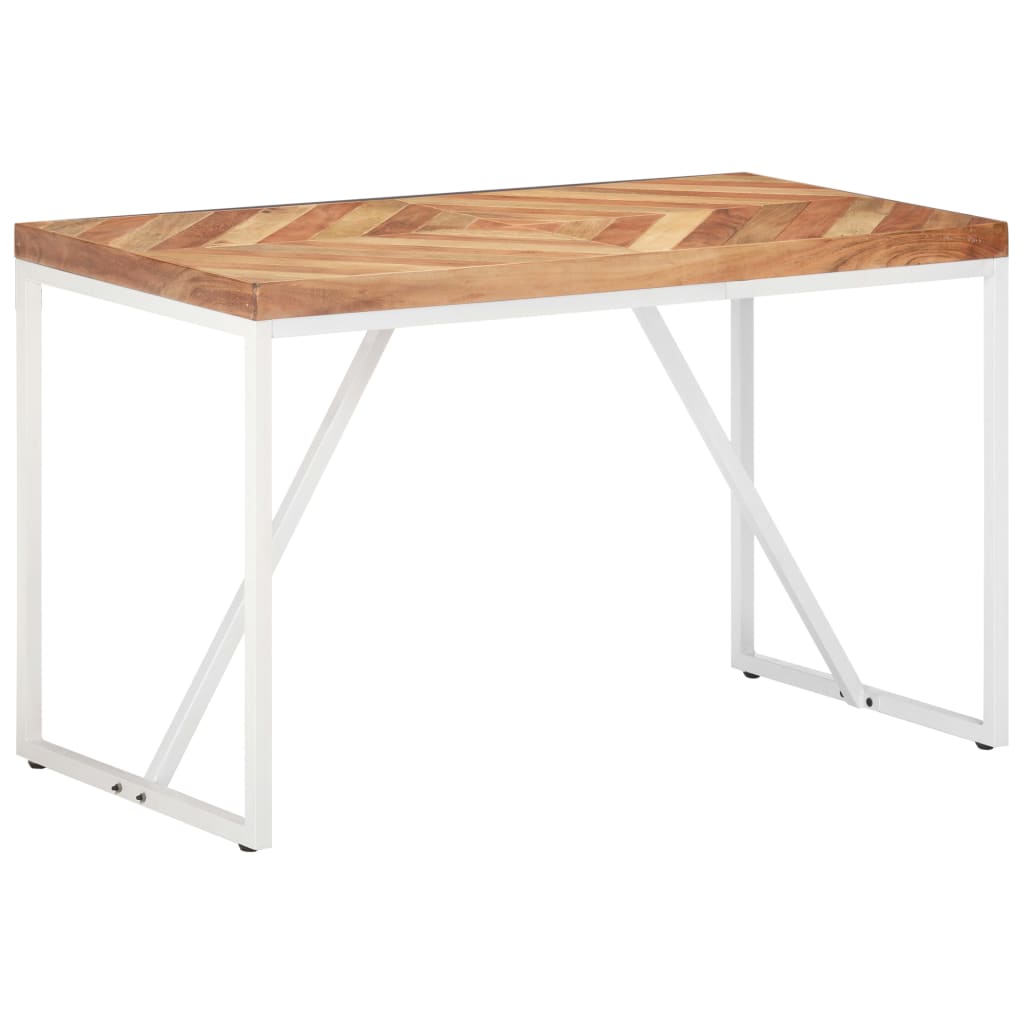 Table à manger 120x60x76 cm en bois d'acacia massif et manguier