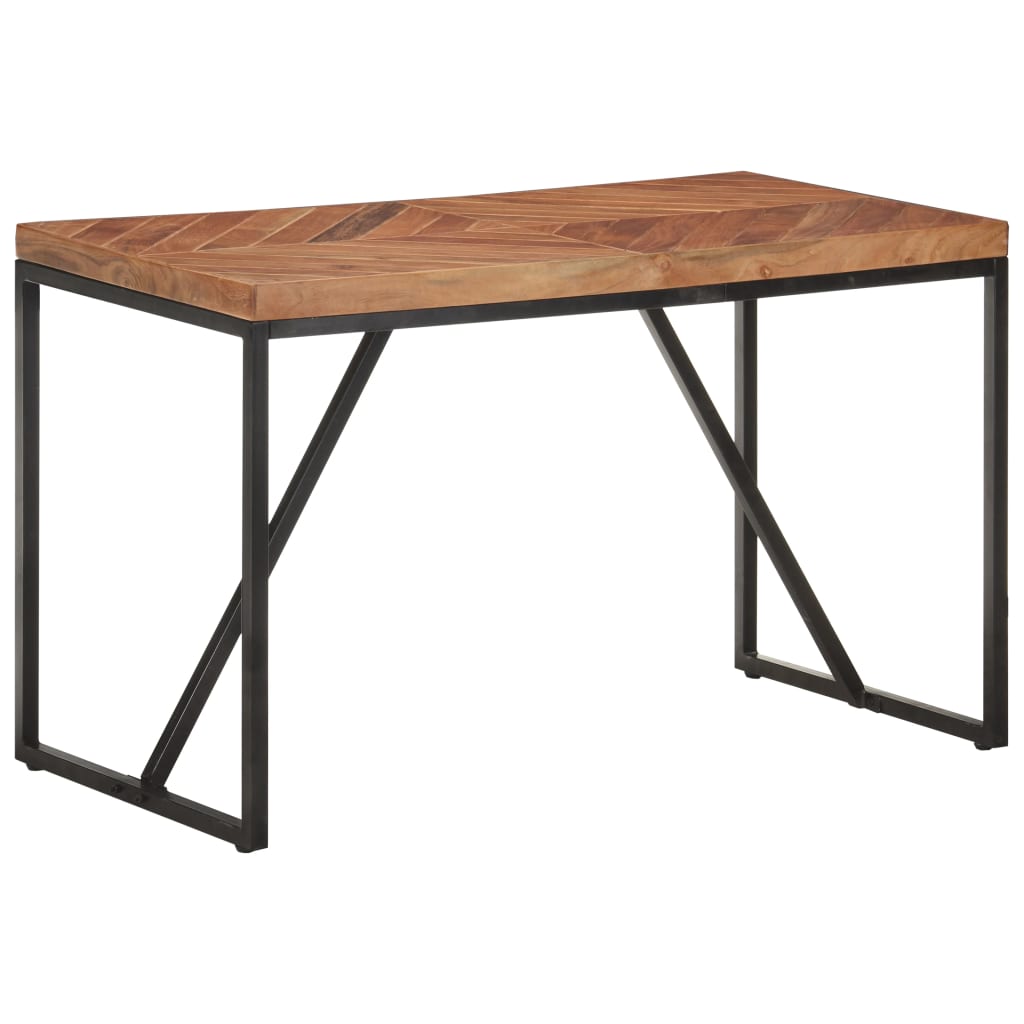 Table à manger 120x60x76 cm en bois d'acacia massif et manguier