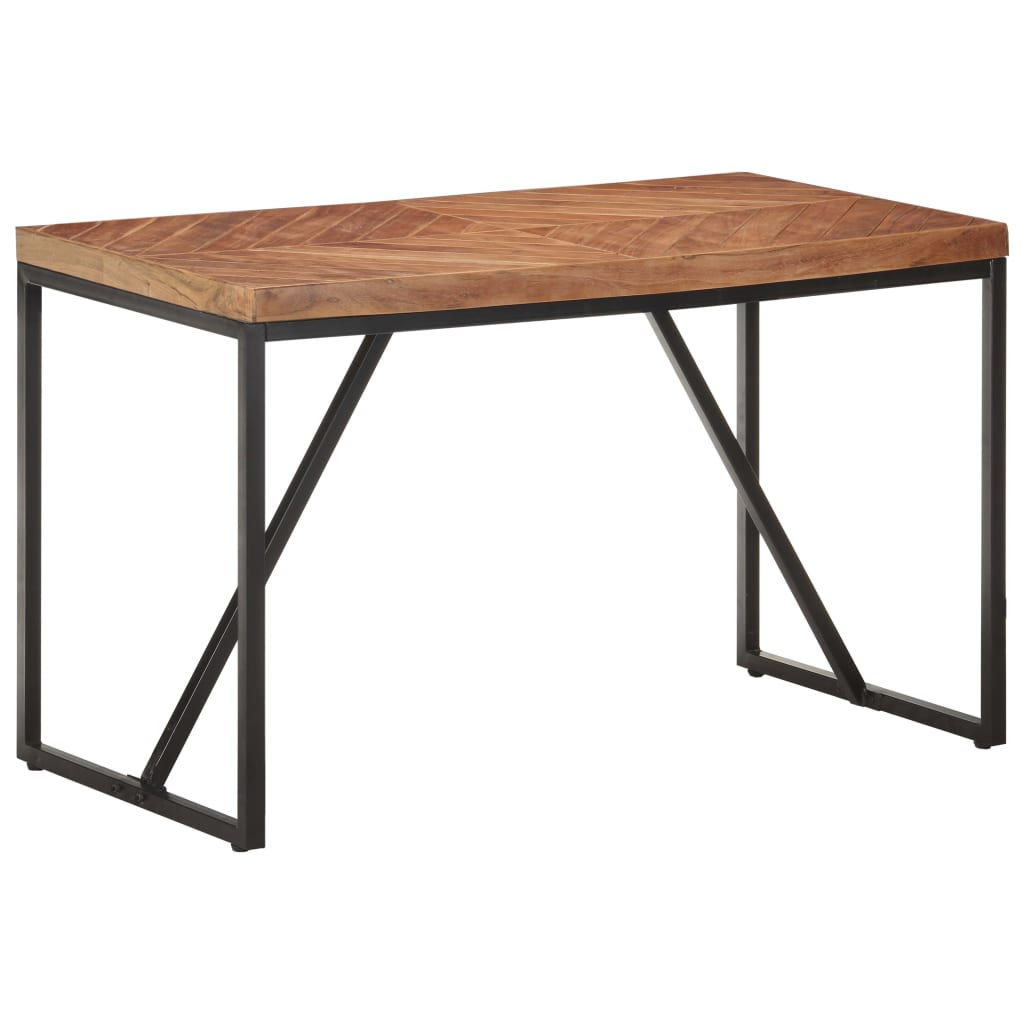 Table à manger 120x60x76 cm en bois d'acacia massif et manguier