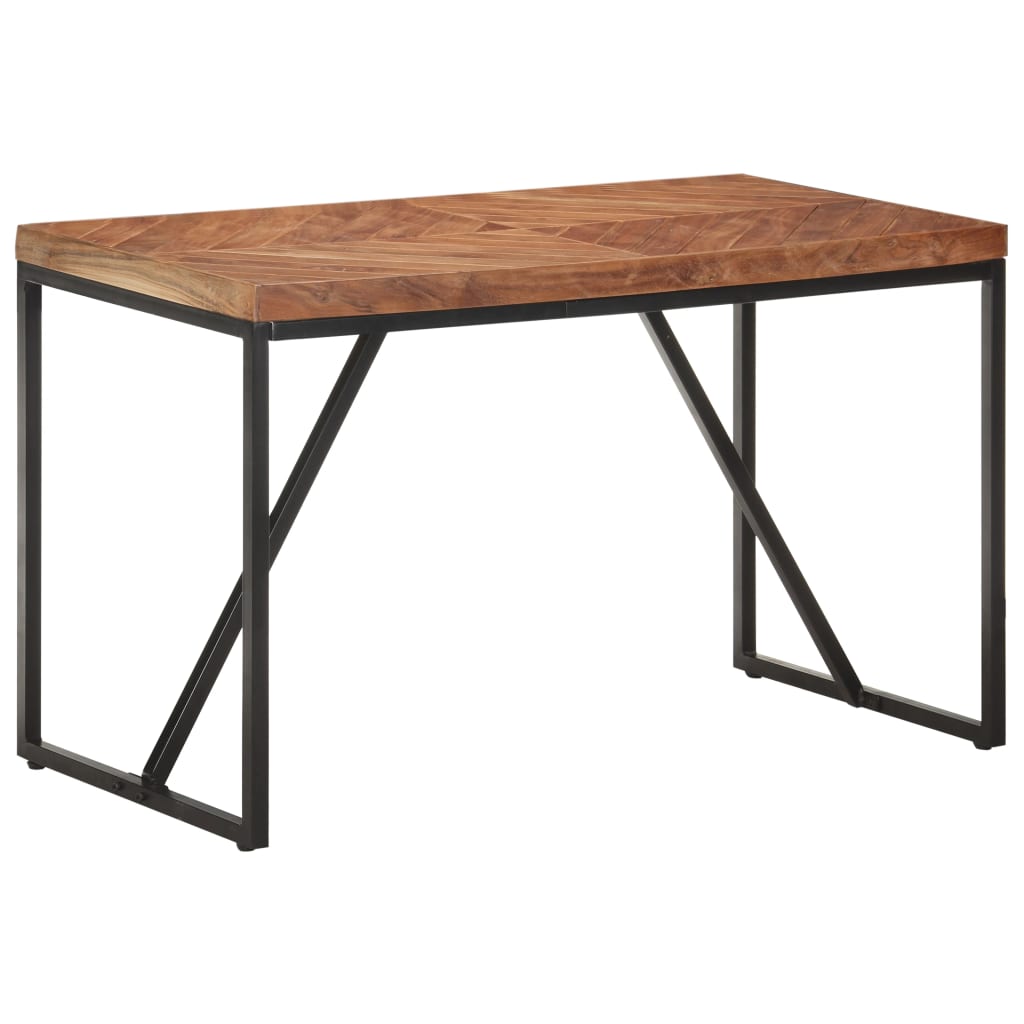 Table à manger 120x60x76 cm en bois d'acacia massif et manguier