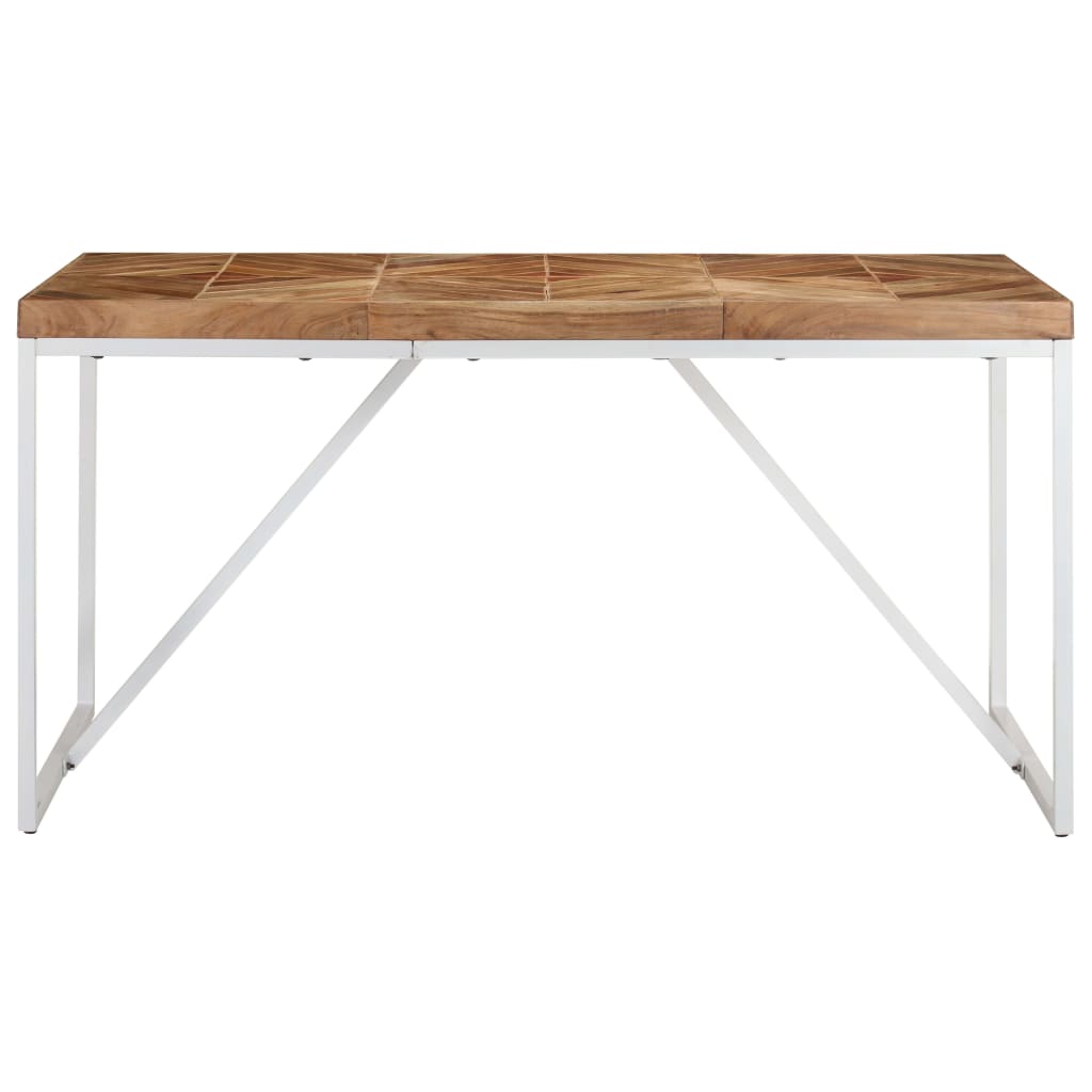 Table à manger 120x60x76 cm en bois d'acacia massif et manguier