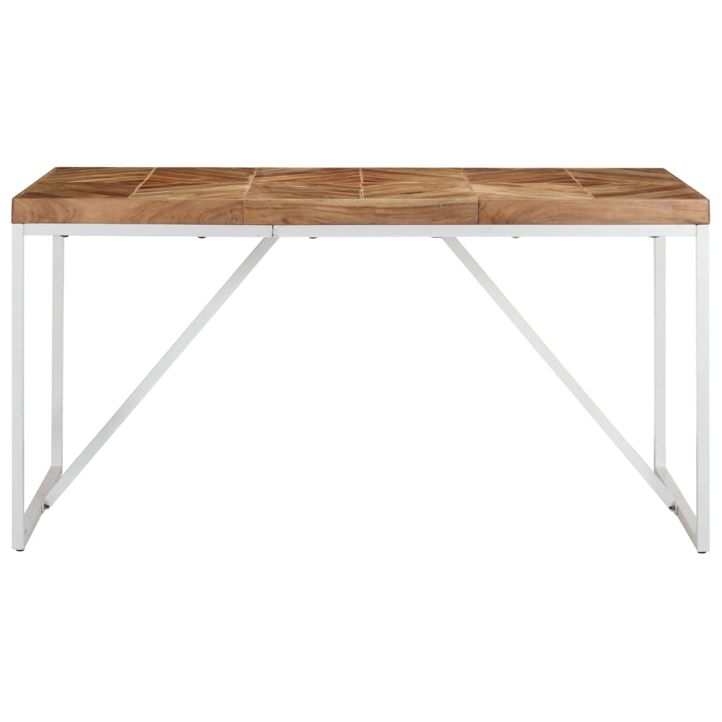 Table à manger 120x60x76 cm en bois d'acacia massif et bois de manguier