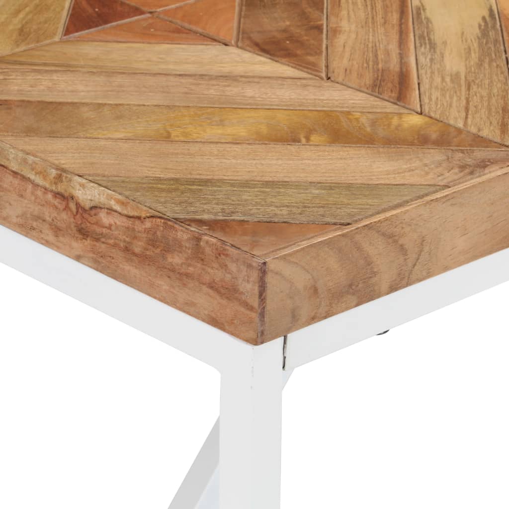 Table à manger 120x60x76 cm en bois d'acacia massif et manguier