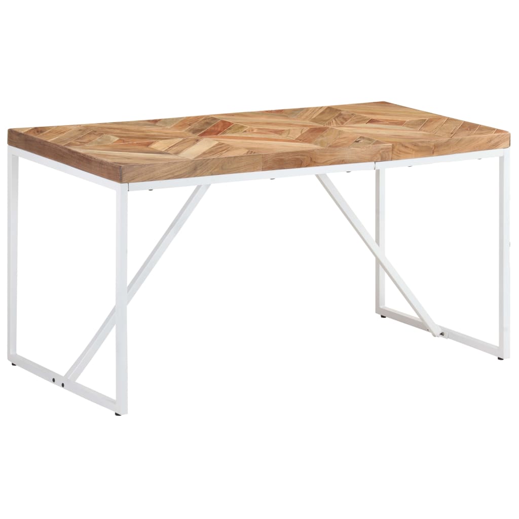 Table à manger 120x60x76 cm en bois d'acacia massif et manguier