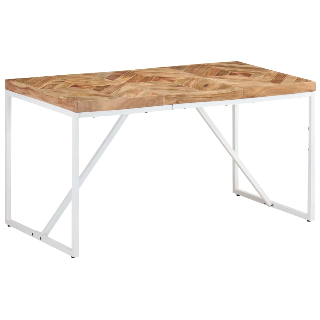 Table à manger 120x60x76 cm en bois d'acacia massif et manguier