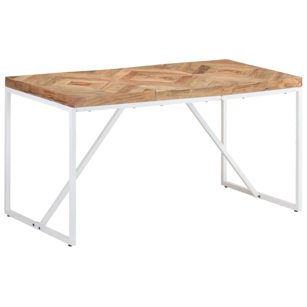 Table à manger 120x60x76 cm en bois d'acacia massif et manguier