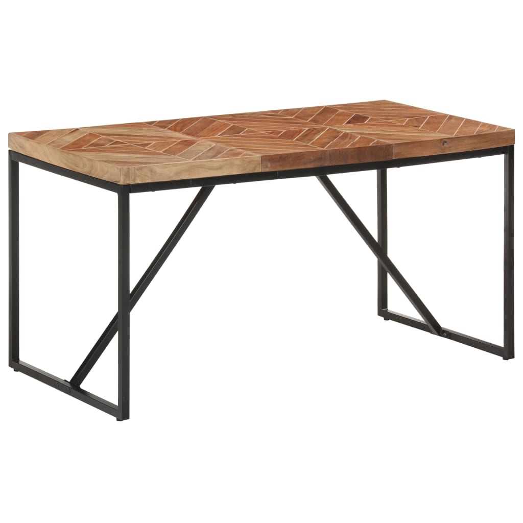 Table à manger 120x60x76 cm en bois d'acacia massif et manguier