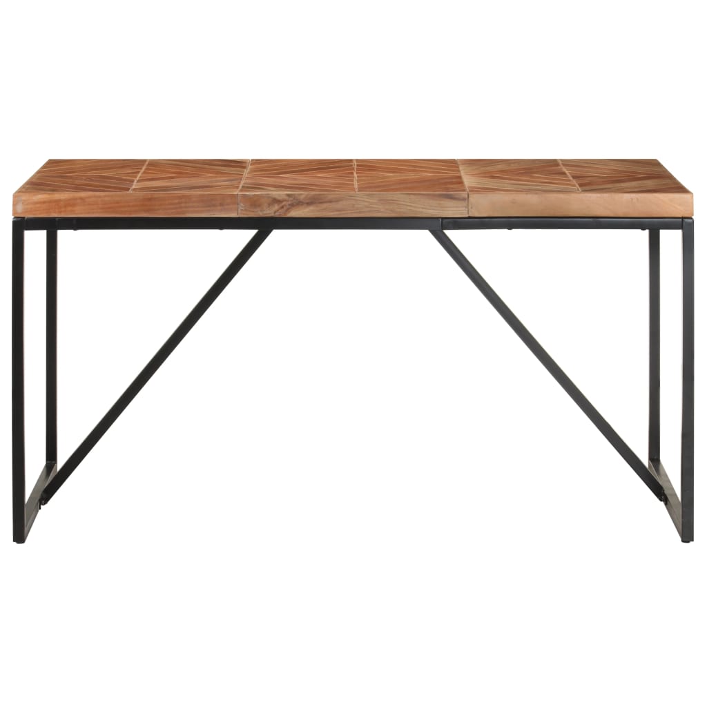 Table à manger 120x60x76 cm en bois d'acacia massif et bois de manguier