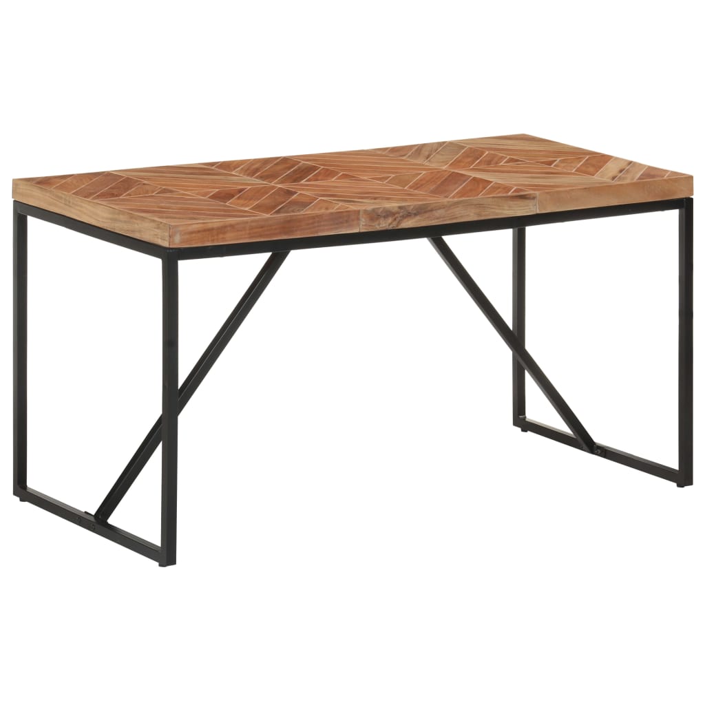 Table à manger 120x60x76 cm en bois d'acacia massif et manguier