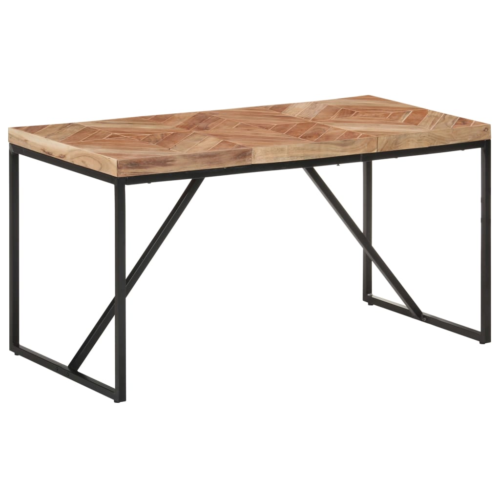 Table à manger 120x60x76 cm en bois d'acacia massif et manguier