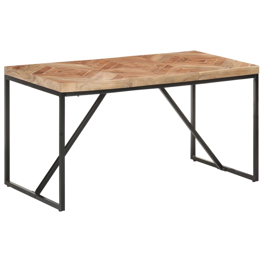 Table à manger 120x60x76 cm en bois d'acacia massif et manguier