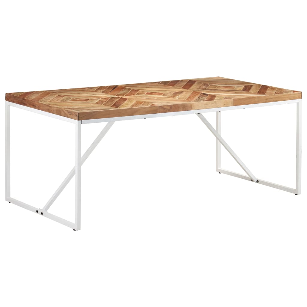 Table à manger 120x60x76 cm en bois d'acacia massif et manguier