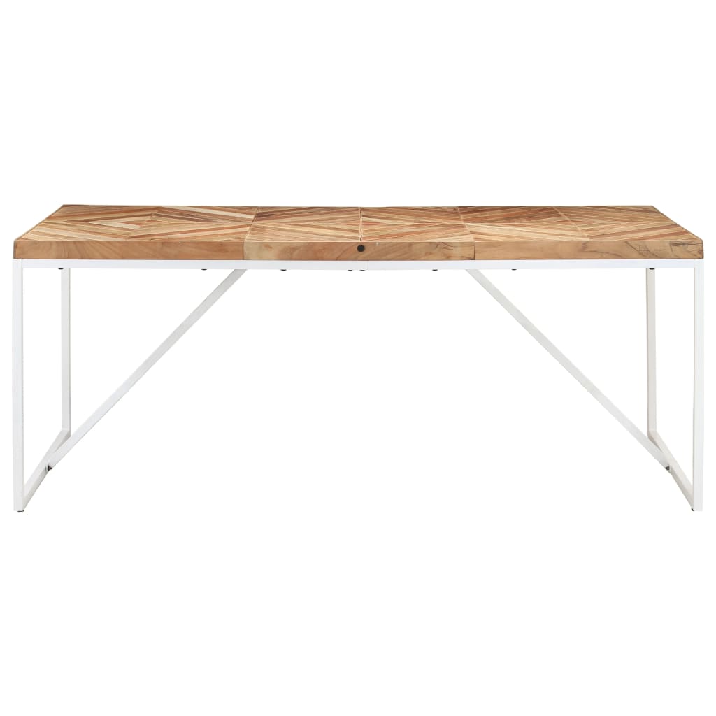 Table à manger 120x60x76 cm en bois d'acacia massif et manguier