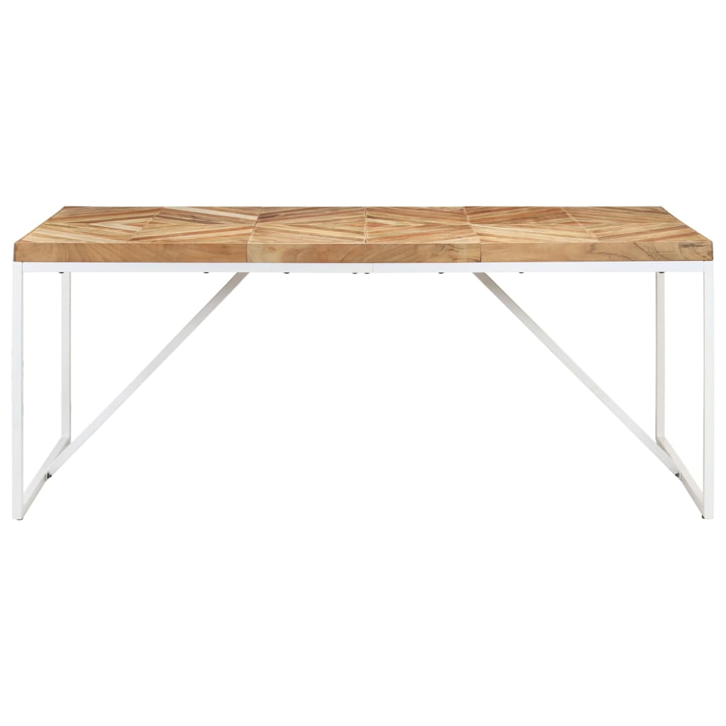 Table à manger 120x60x76 cm en bois d'acacia massif et bois de manguier