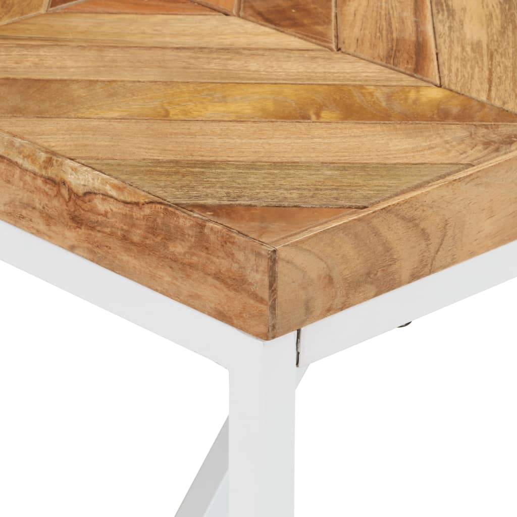 Table à manger 120x60x76 cm en bois d'acacia massif et bois de manguier