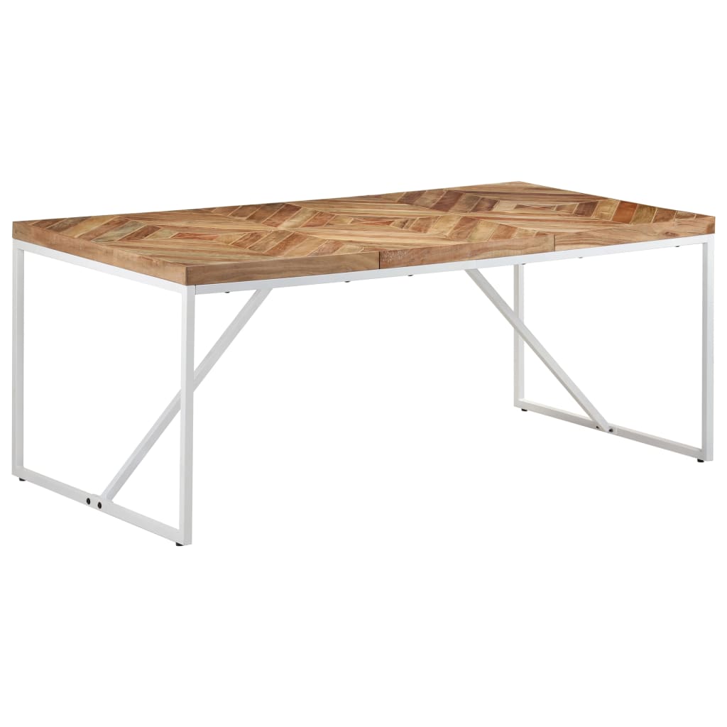 Table à manger 120x60x76 cm en bois d'acacia massif et manguier