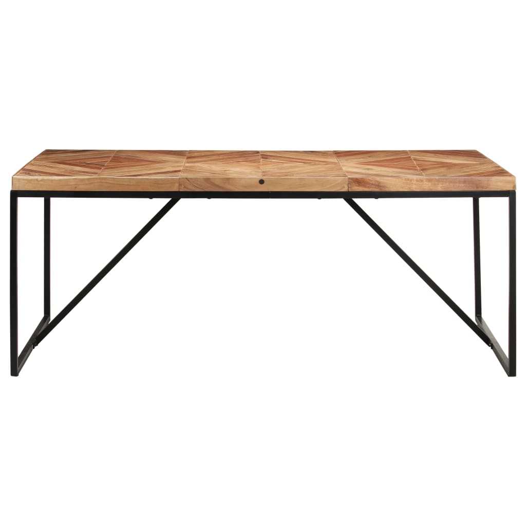 Table à manger 120x60x76 cm en bois d'acacia massif et manguier