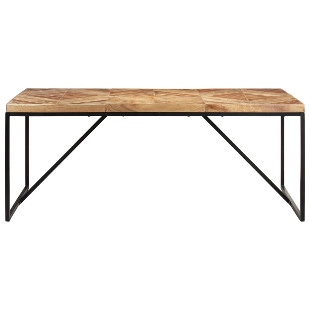 Table à manger 120x60x76 cm en bois d'acacia massif et bois de manguier