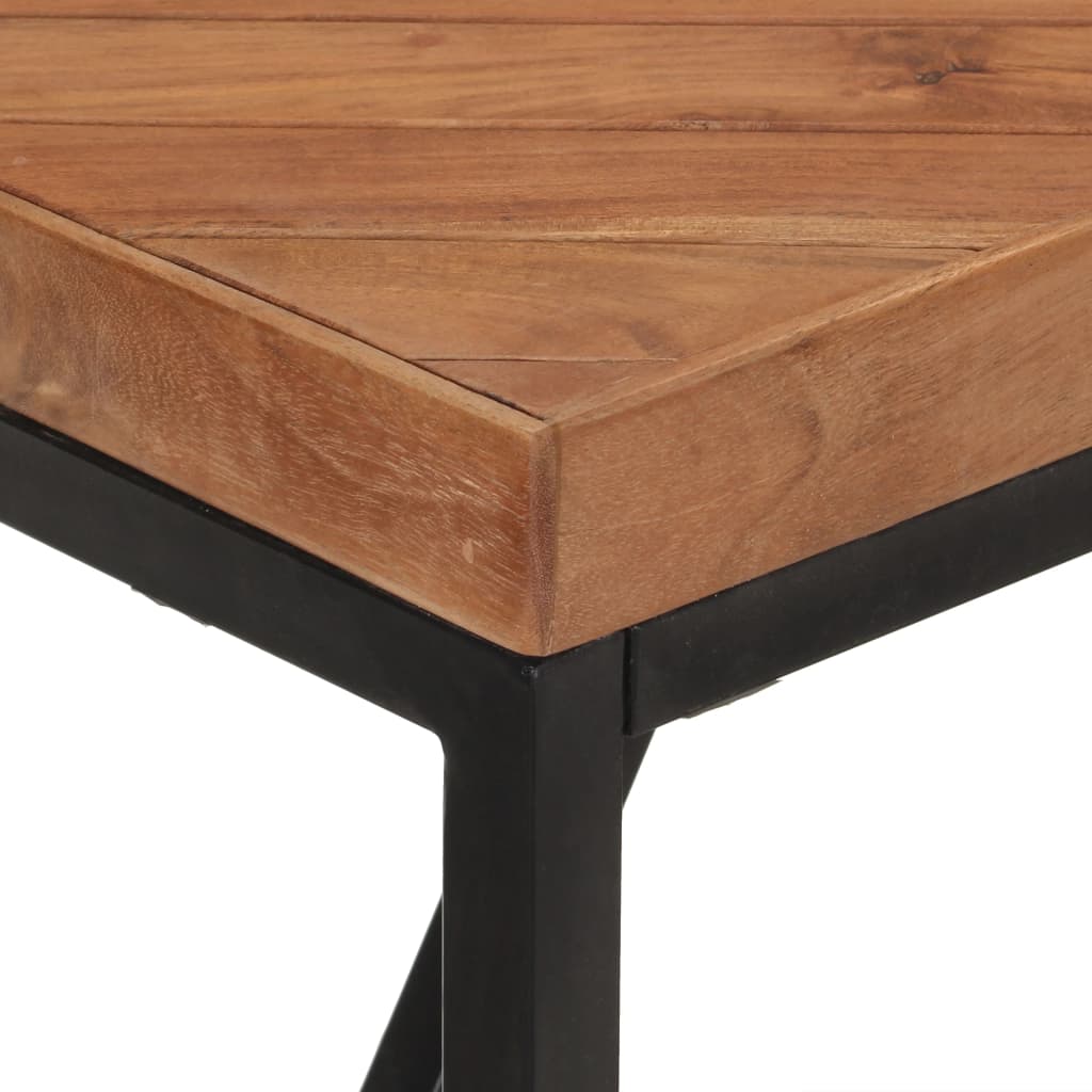 Table à manger 120x60x76 cm en bois d'acacia massif et manguier