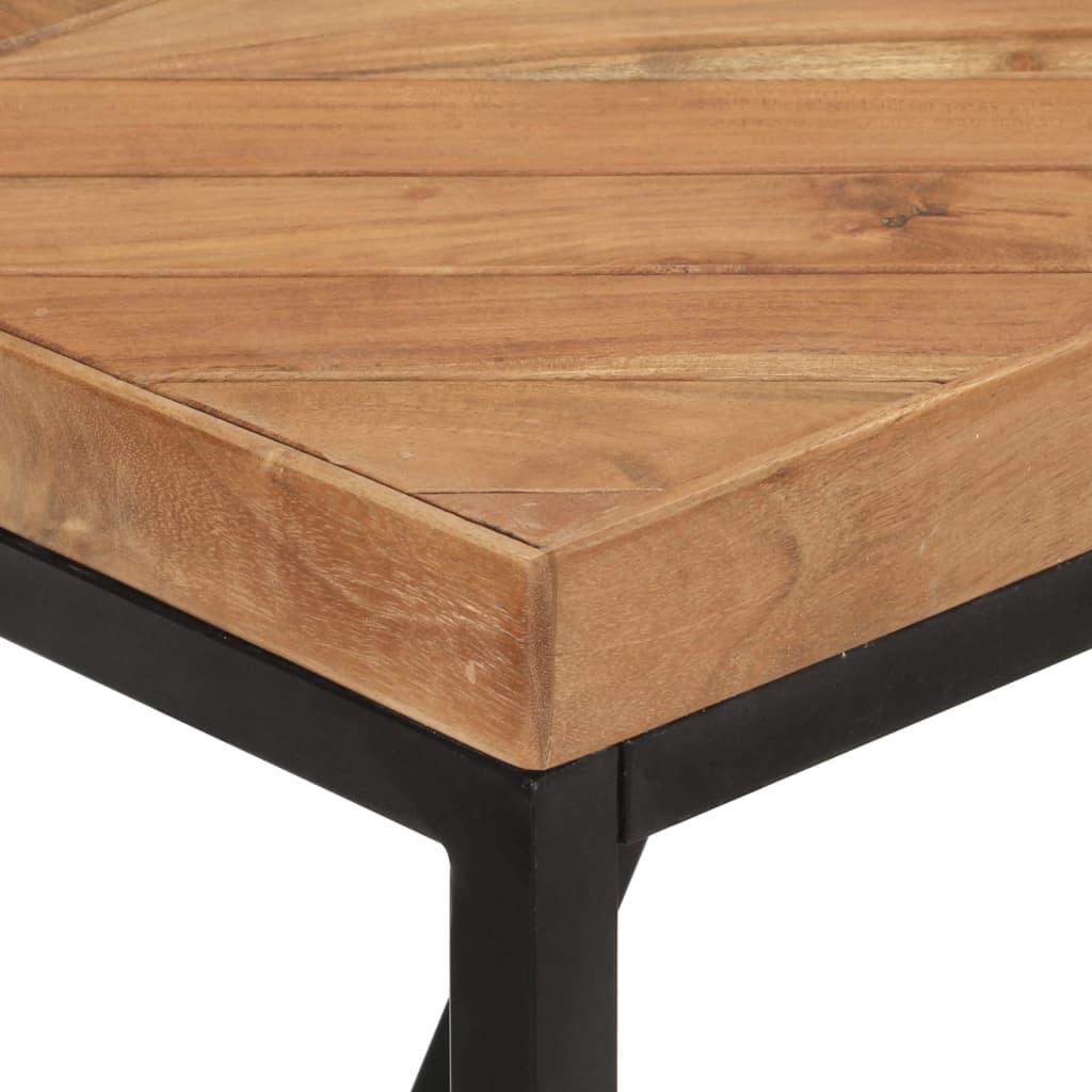 Table à manger 120x60x76 cm en bois d'acacia massif et bois de manguier