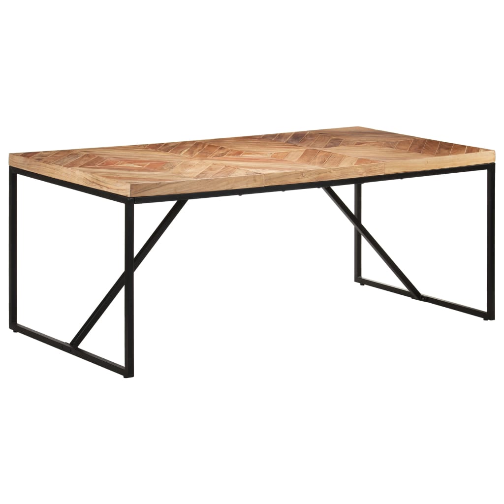 Table à manger 120x60x76 cm en bois d'acacia massif et manguier