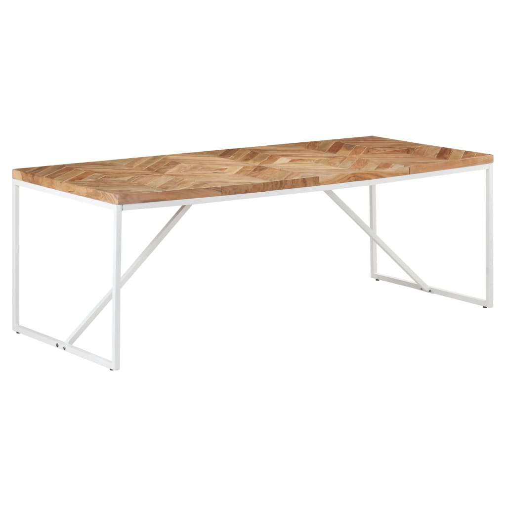 Table à manger 120x60x76 cm en bois d'acacia massif et manguier