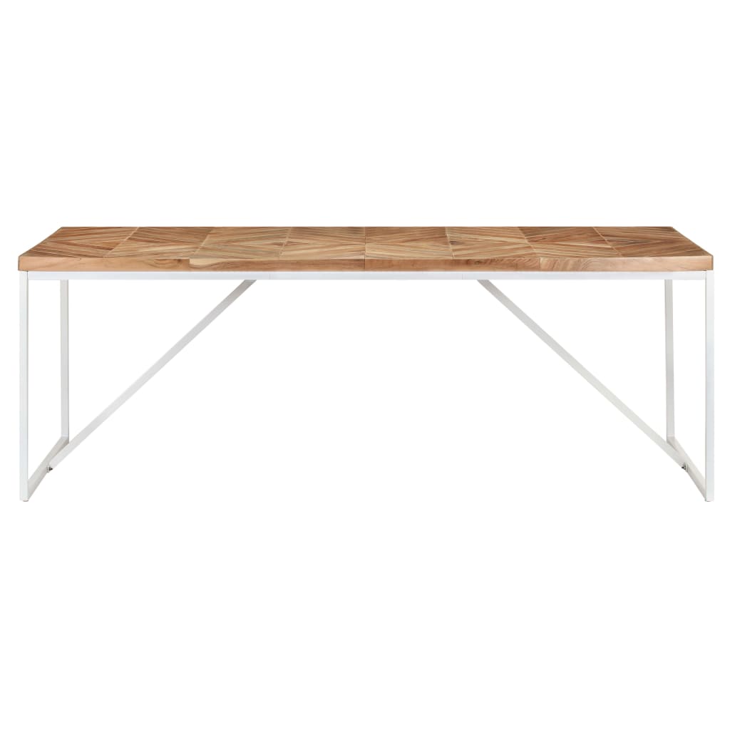 Table à manger 120x60x76 cm en bois d'acacia massif et manguier