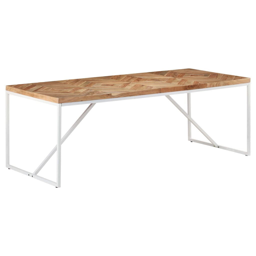 Table à manger 120x60x76 cm en bois d'acacia massif et manguier