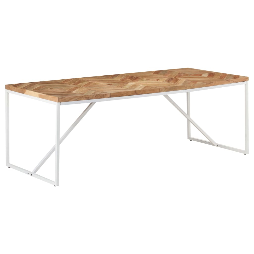 Table à manger 120x60x76 cm en bois d'acacia massif et manguier