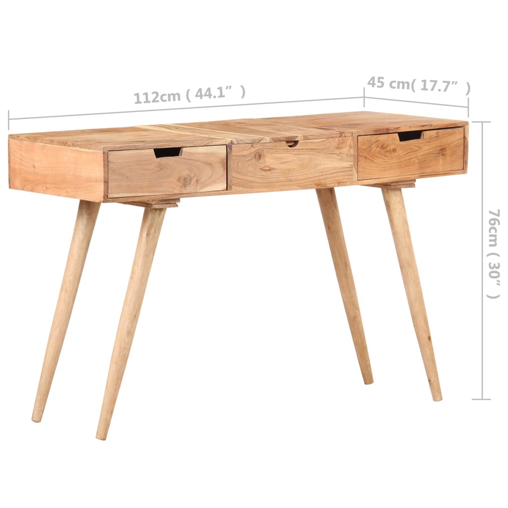 Kaptafel met spiegel 112x45x76 cm massief gerecycled hout