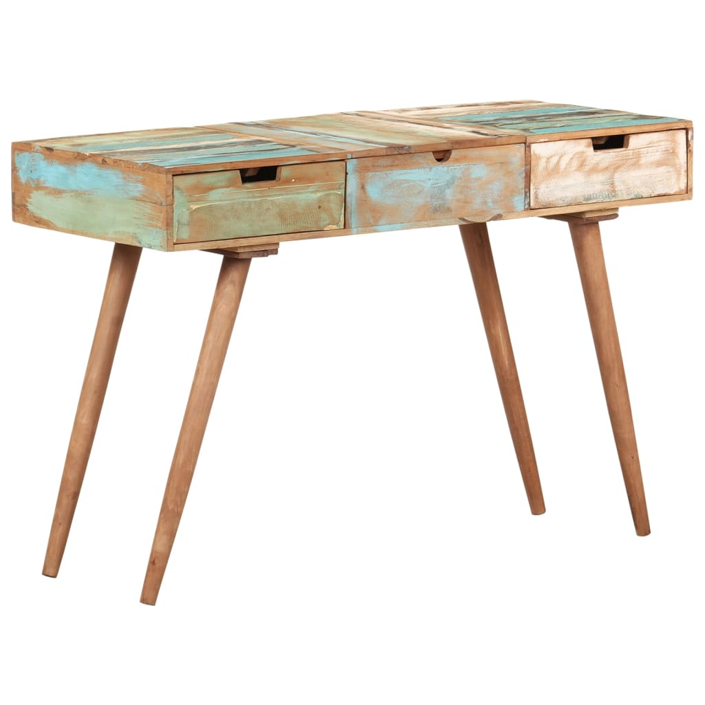 Kaptafel met spiegel 112x45x76 cm massief gerecycled hout