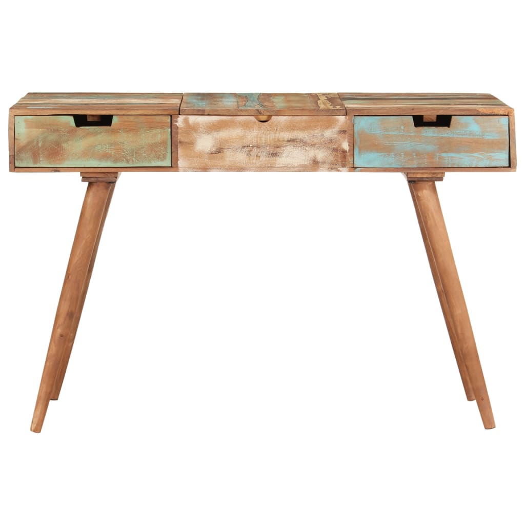 Kaptafel met spiegel 112x45x76 cm massief gerecycled hout