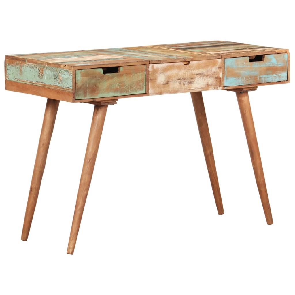 Kaptafel met spiegel 112x45x76 cm massief gerecycled hout